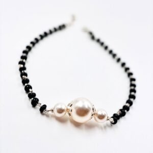 Three Pearl 925 Silver Bracelet